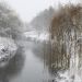 Snow scene Tamworth Castle Grounds